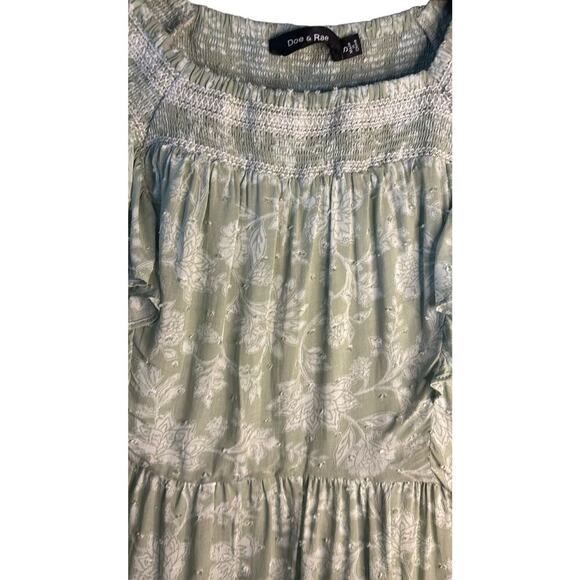 Doe & Rae Light Green Floral Ruffle Blouse, Size S- NWOT - Picture 7 of 7